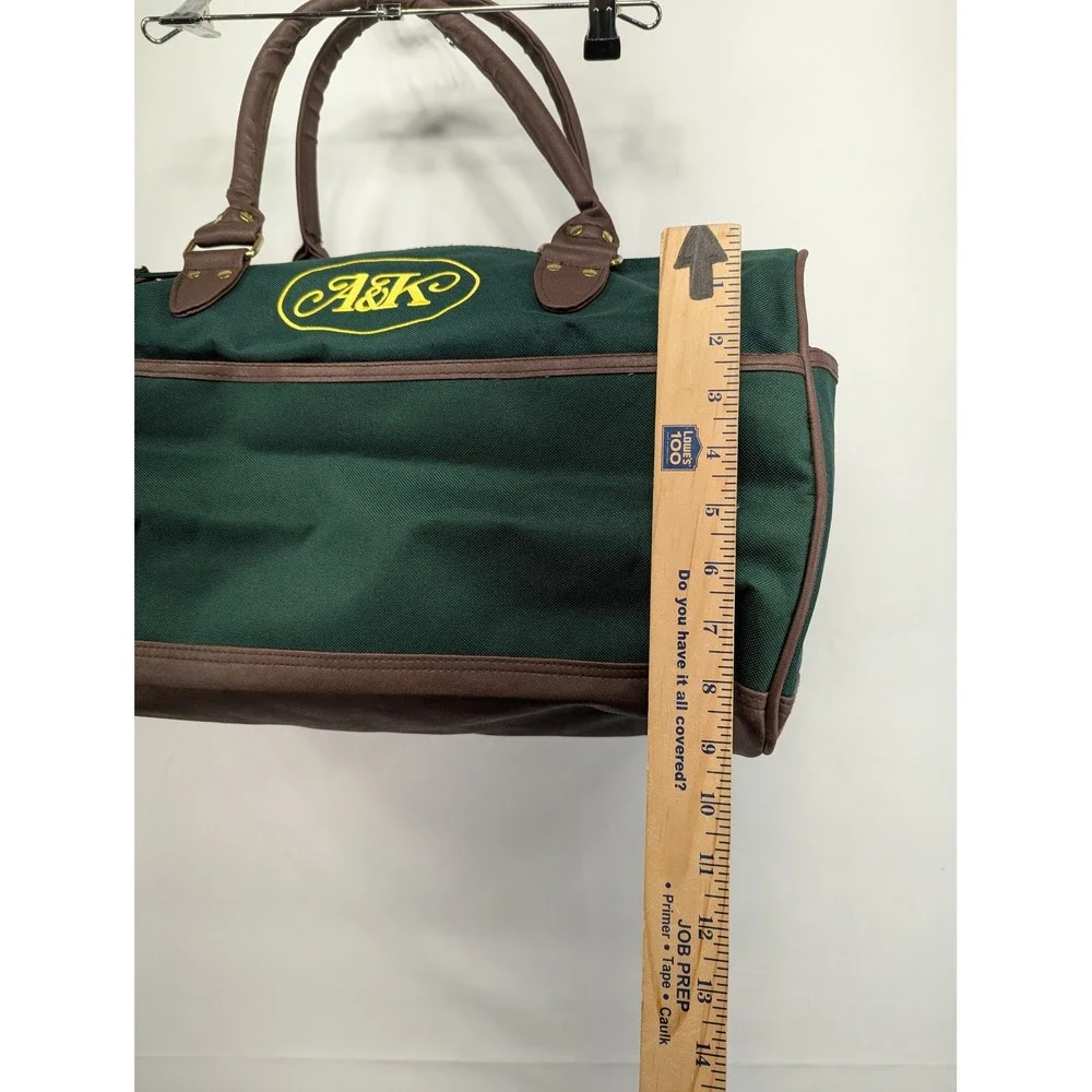 Abercrombie &‎ Kent Green Canvas Duffle Bag Travel Luggage Carry On